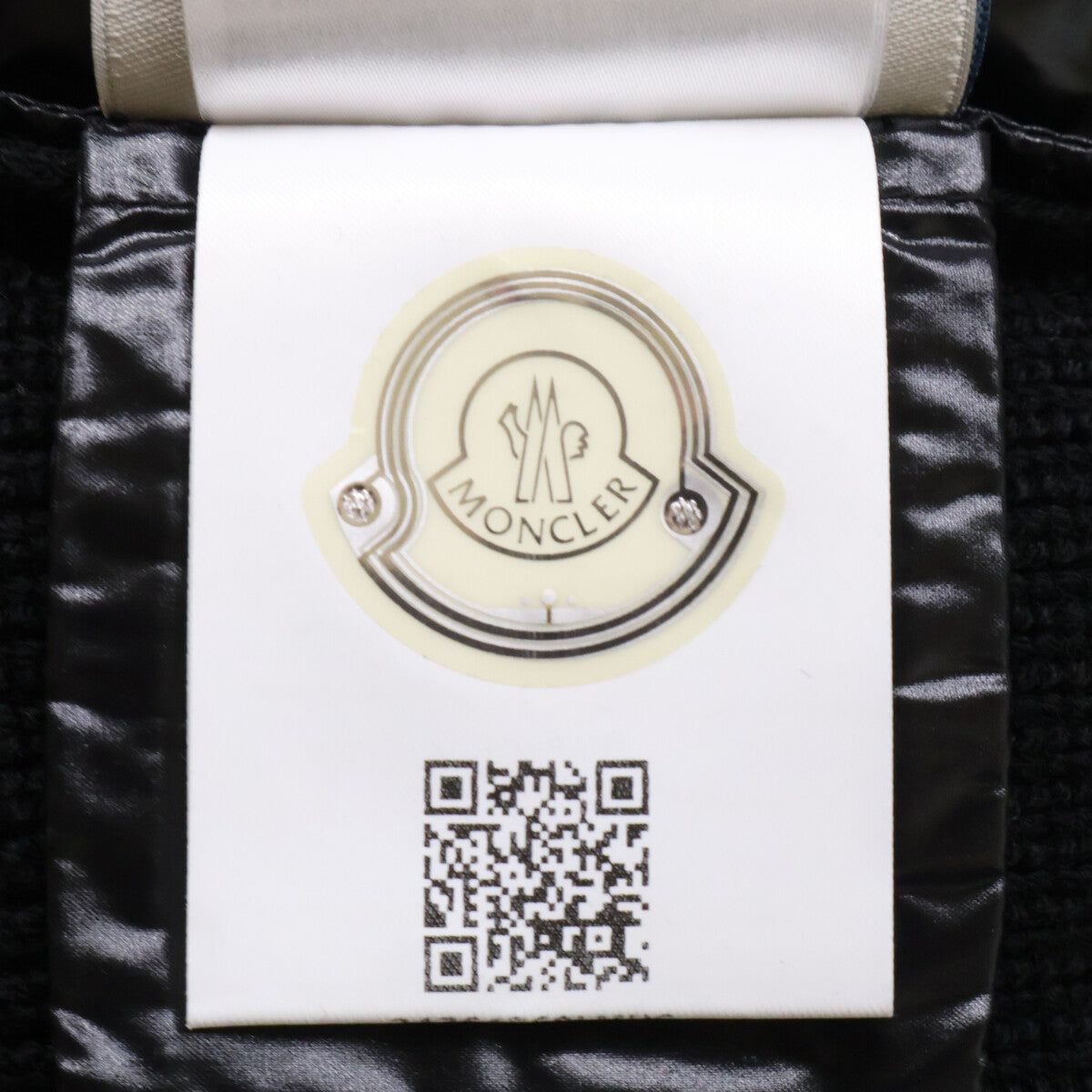 MONCLER MAGLIONE TRICOT Knit Panel Down Jacket Black Size L