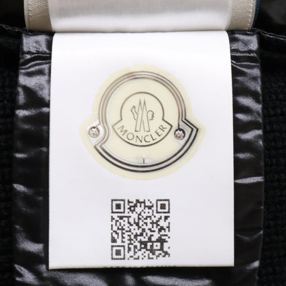 MONCLER MAGLIONE TRICOT Knit Panel Down Jacket Black Size L
