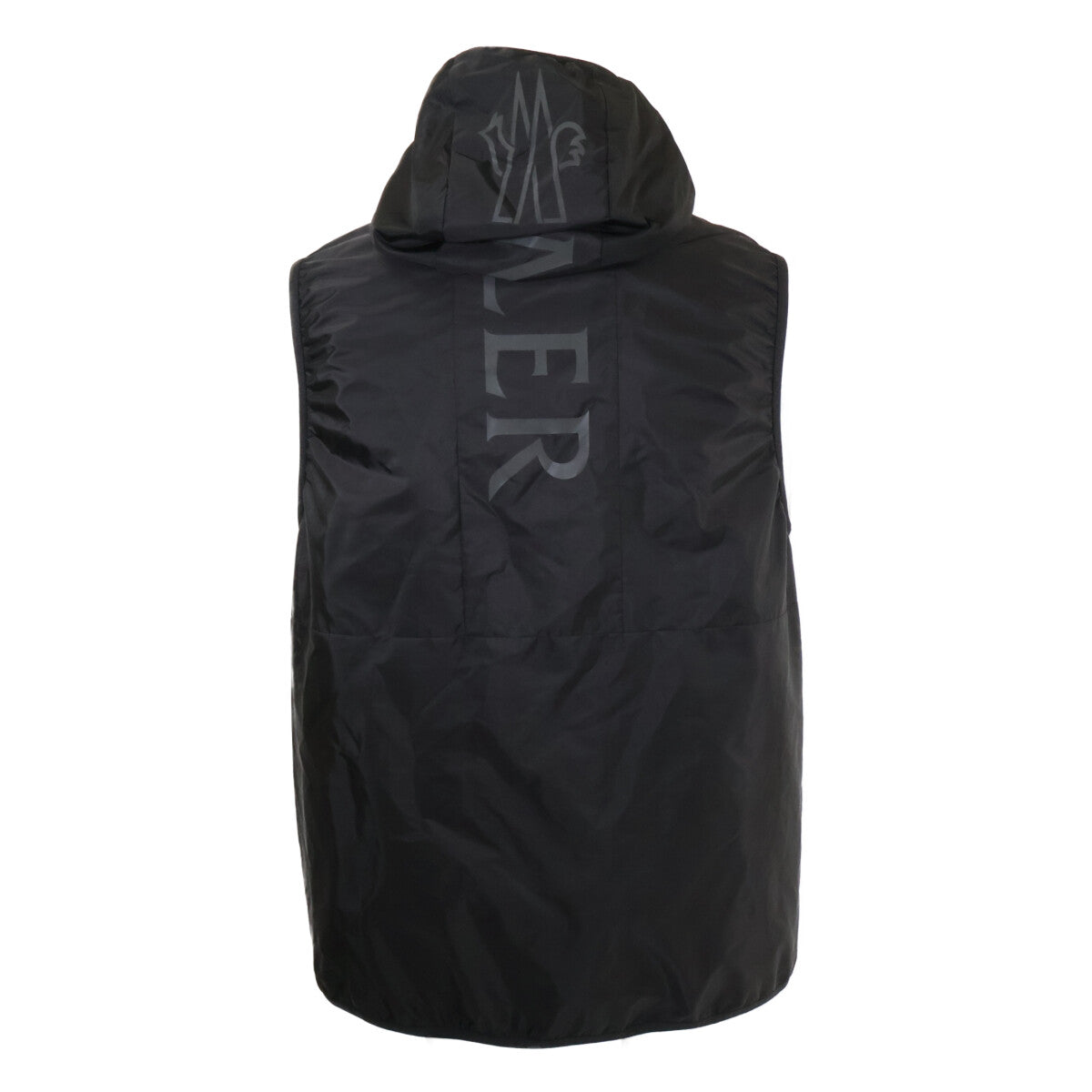 MONCLER 24' MORETAN Nylon Hooded Vest Black Size 3