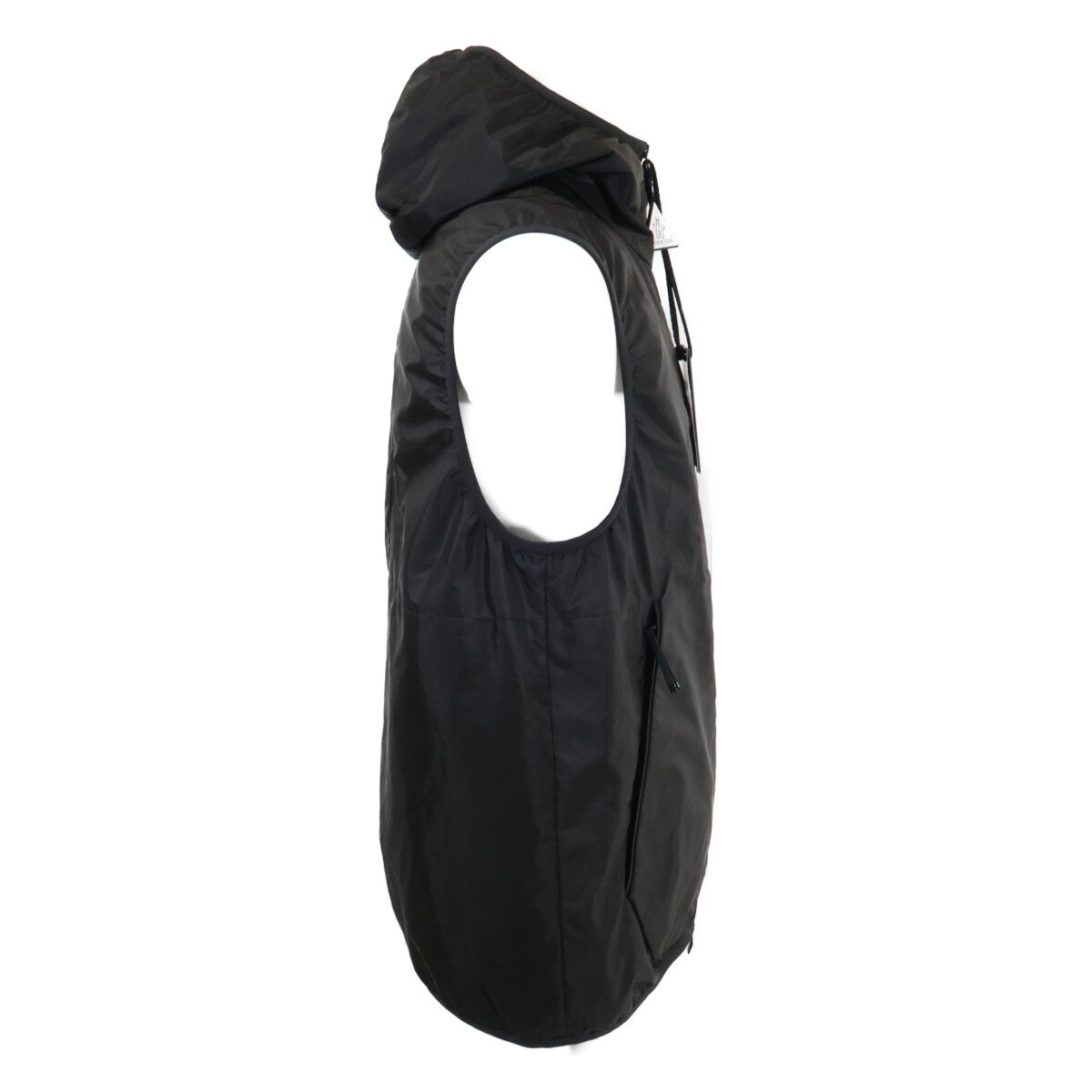 MONCLER 24' MORETAN Nylon Hooded Vest Black Size 3