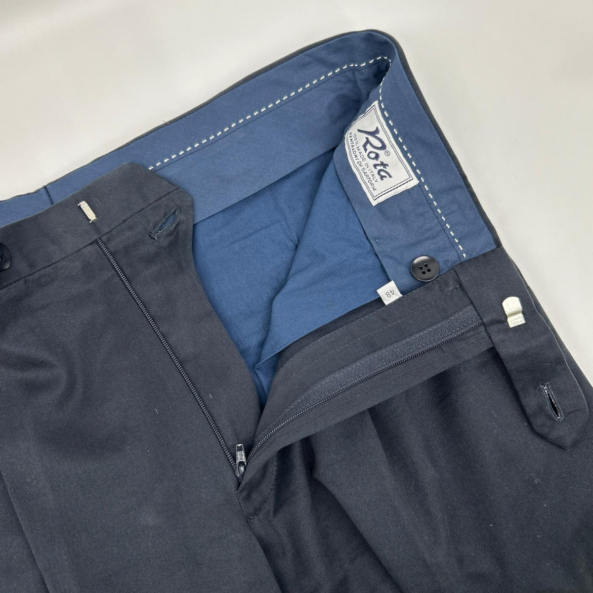 Rota Navy Cotton Tapered Pants Size 48