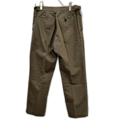 Anglo-Italian Beige Cotton Side Adjuster Slacks Size 46