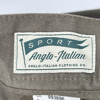Anglo-Italian Beige Cotton Side Adjuster Slacks Size 46