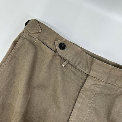 Anglo-Italian Beige Cotton Side Adjuster Slacks Size 46
