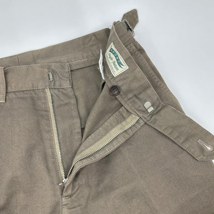 Anglo-Italian Beige Cotton Side Adjuster Slacks Size 46