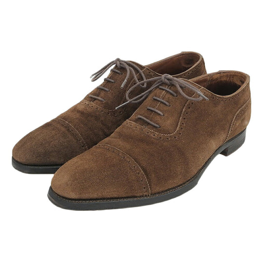 Crockett&Jones Albany Suede Straight Shoes Brown Sneakers Size 6.5