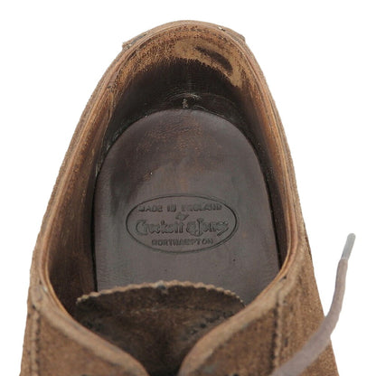 Crockett&Jones Albany Suede Straight Shoes Brown Sneakers Size 6.5