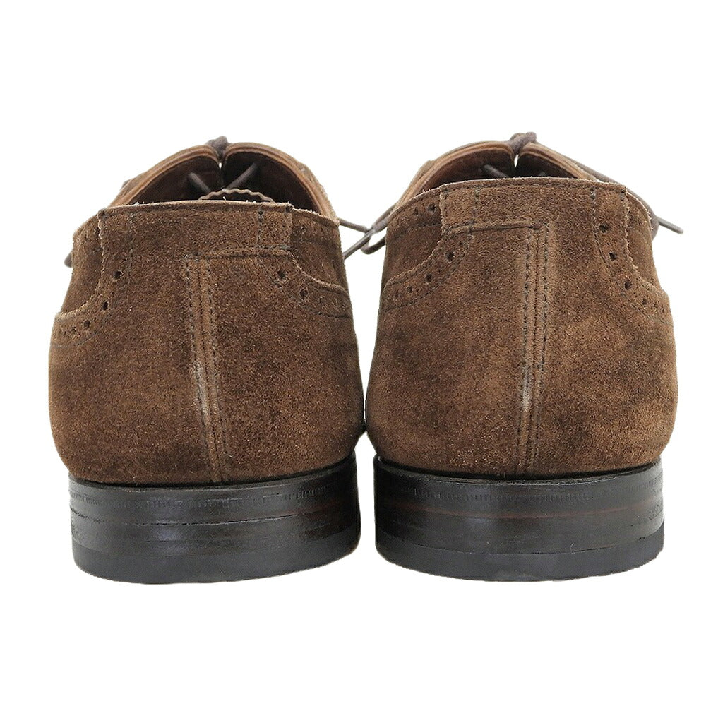 Crockett&Jones Albany Suede Straight Shoes Brown Sneakers Size 6.5