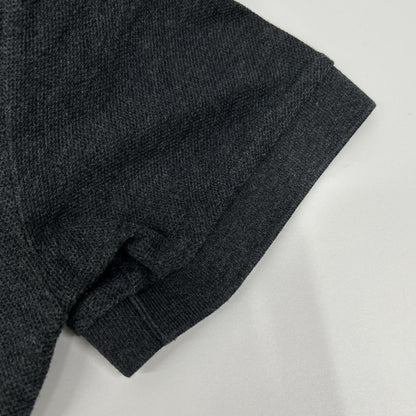 BURBERRY Letter Graphic Cotton Pique Polo Gray Size S