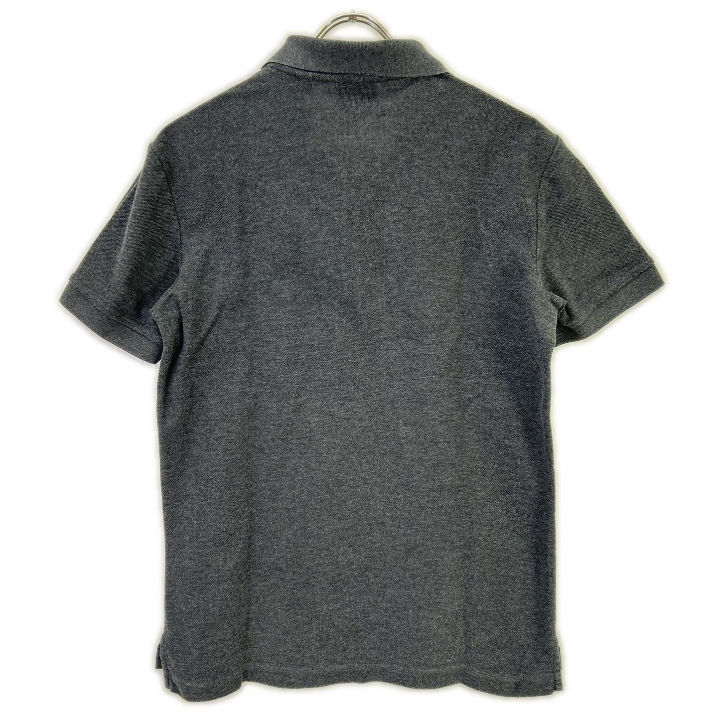 BURBERRY Letter Graphic Cotton Pique Polo Gray Size S