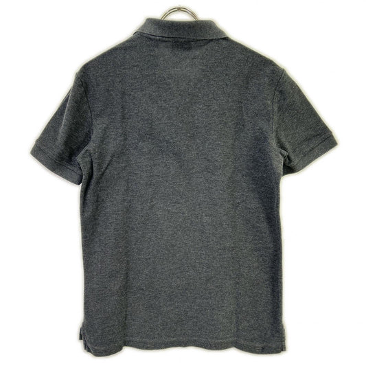 BURBERRY Letter Graphic Cotton Pique Polo Gray Size S