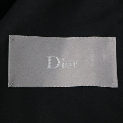 Dior HOMME Kris Era Wool Engraved Peacoat Black Coat Size 44
