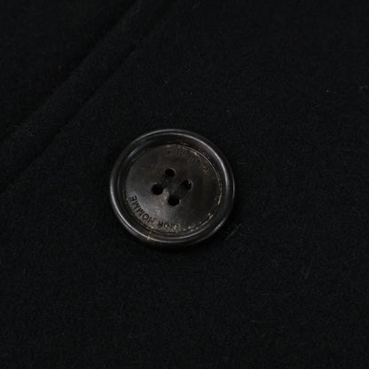 Dior HOMME Kris Era Wool Engraved Peacoat Black Coat Size 44