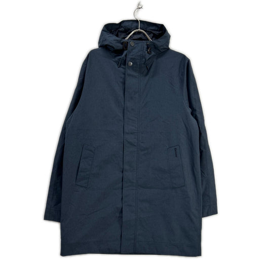 Barbour Rokig Hooded Waterproof Trench Coat Navy Size M