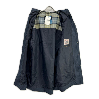 Barbour Rokig Hooded Waterproof Trench Coat Navy Size M