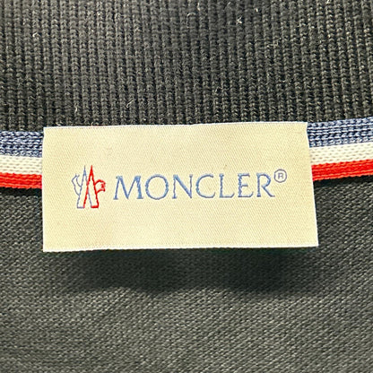MONCLER Long Sleeve Polo Shirt Black Cotton Size L