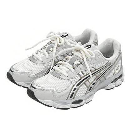 asics GEL-NYC 2055 Mesh Sneakers Cream/Silver Size 25