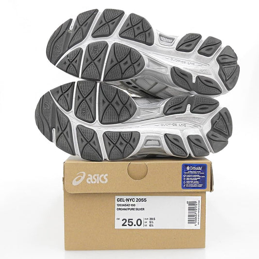 asics GEL-NYC 2055 Mesh Sneakers Cream/Silver Size 25