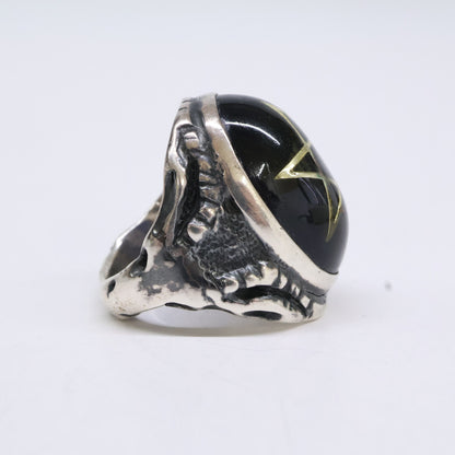 ALEX STREETER Angel Heart Silver Ring ONE SIZE Size ONE SIZE