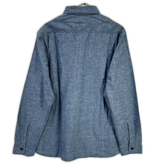 RRL 24SS Indigo Chambray Work Shirt Cotton Size L