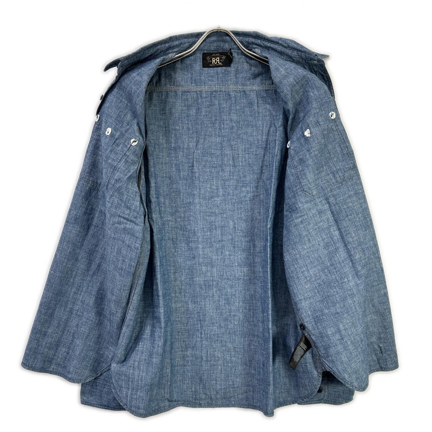 RRL 24SS Indigo Chambray Work Shirt Cotton Size L