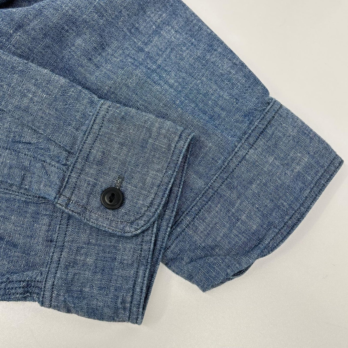 RRL 24SS Indigo Chambray Work Shirt Cotton Size L