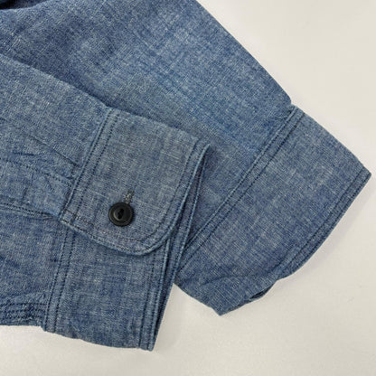 RRL 24SS Indigo Chambray Work Shirt Cotton Size L