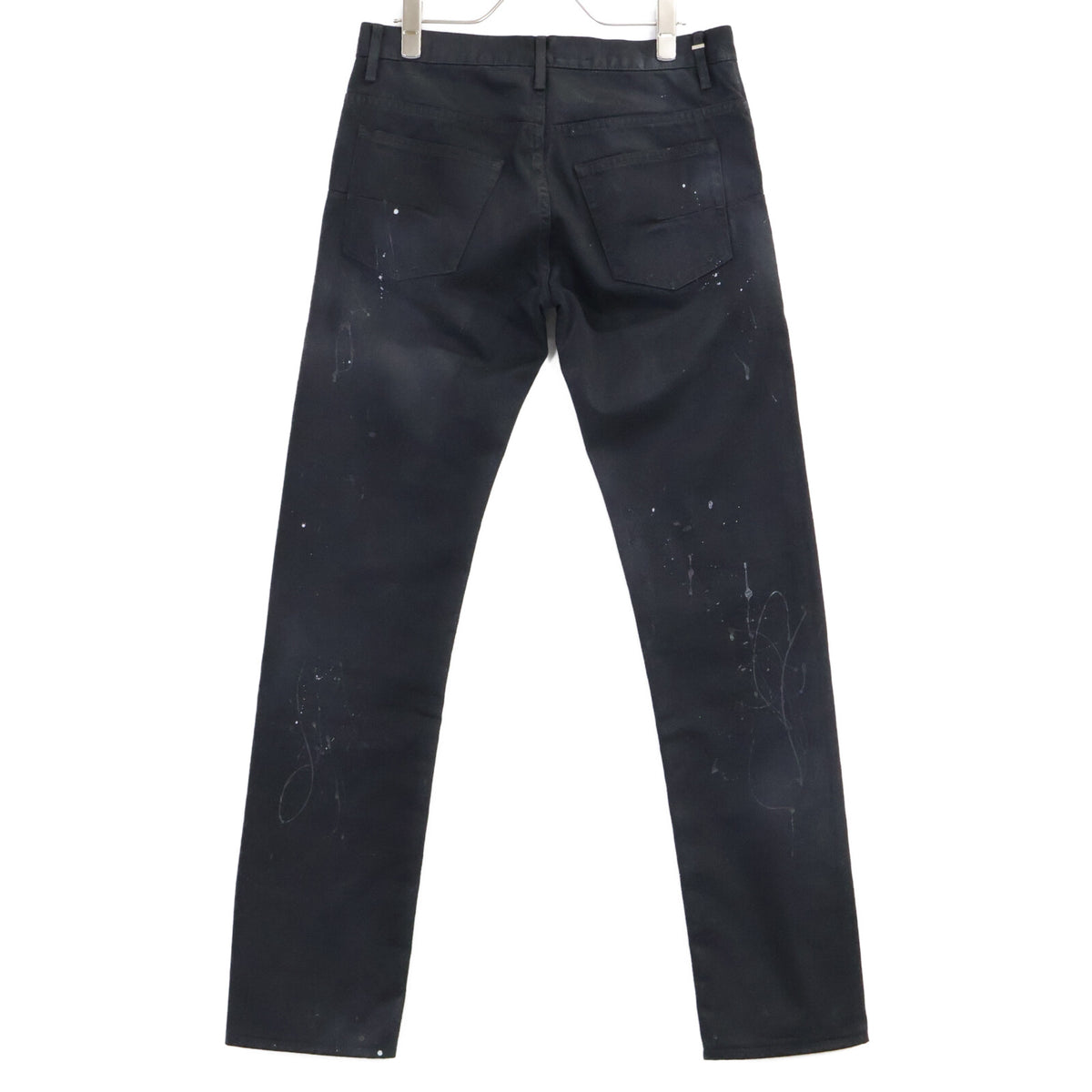 Dior HOMME Painted Button Fly Slim Pants Black Size 29