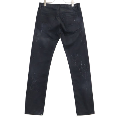 Dior HOMME Painted Button Fly Slim Pants Black Size 29