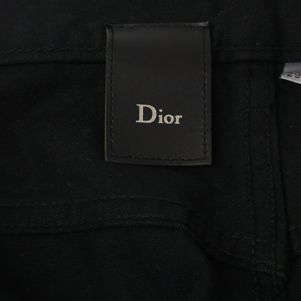 Dior HOMME Painted Button Fly Slim Pants Black Size 29