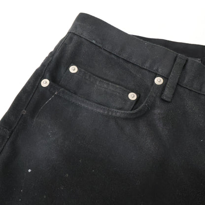 Dior HOMME Painted Button Fly Slim Pants Black Size 29