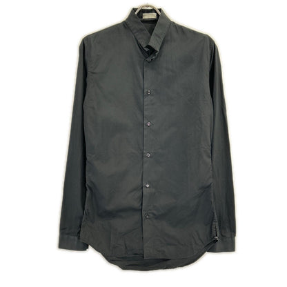 Dior HOMME Stand Collar Cotton Dress Shirt Dark Navy Size 37