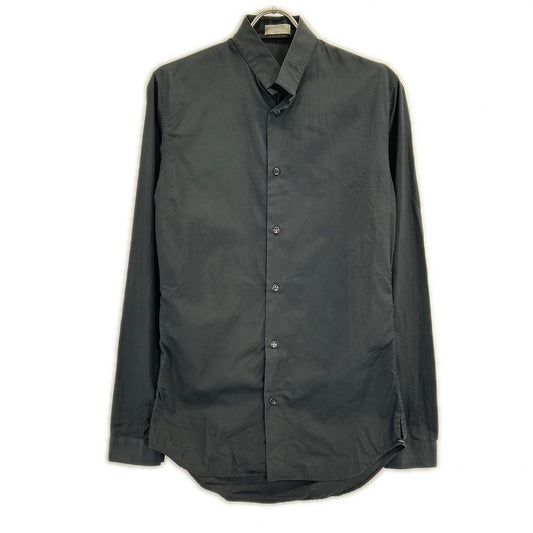 Dior HOMME Stand Collar Cotton Dress Shirt Dark Navy Size 37