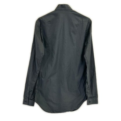 Dior HOMME Stand Collar Cotton Dress Shirt Dark Navy Size 37
