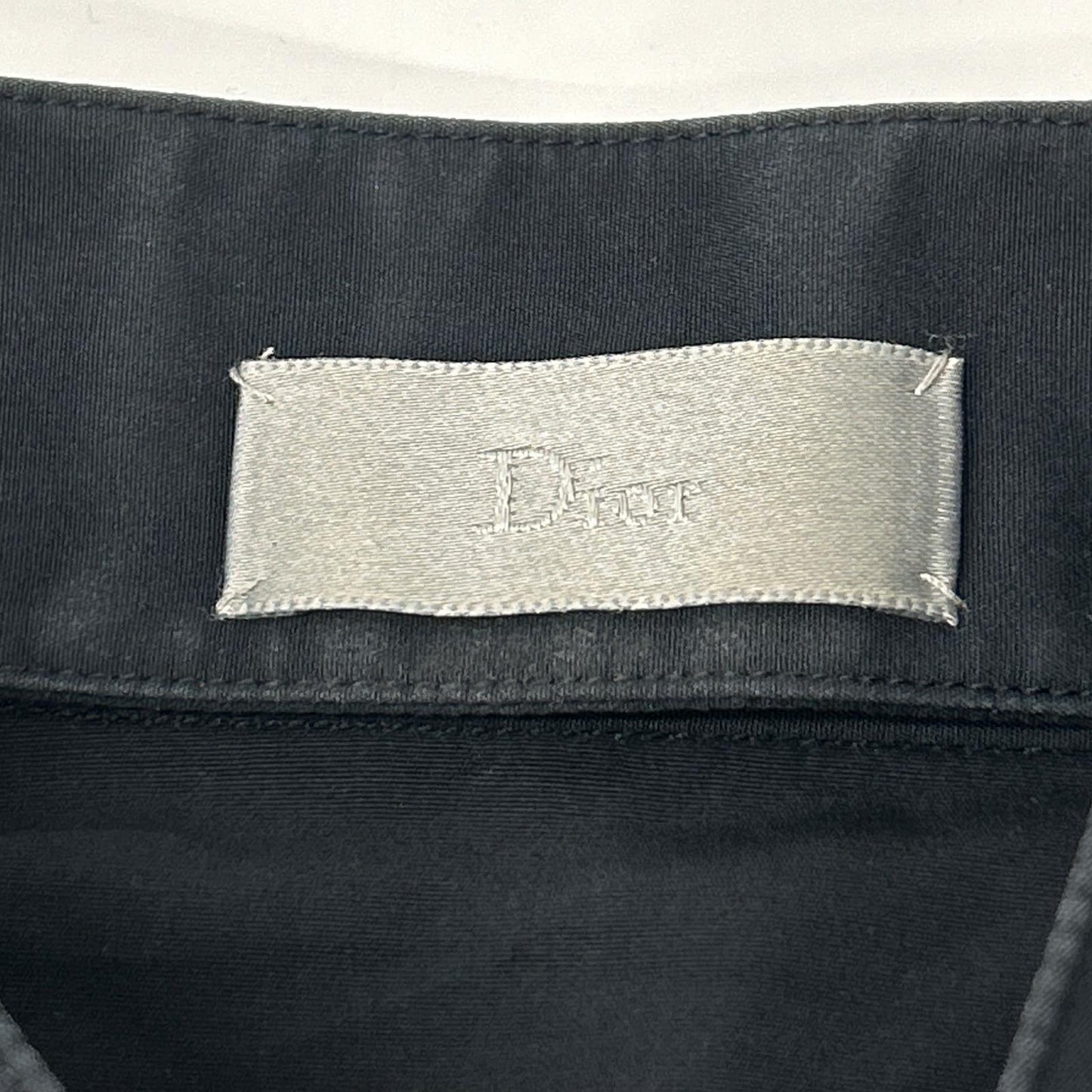 Dior HOMME Stand Collar Cotton Dress Shirt Dark Navy Size 37
