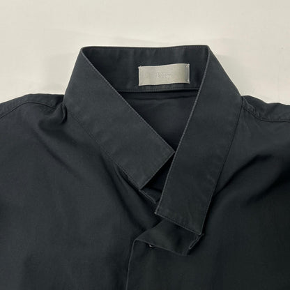 Dior HOMME Stand Collar Cotton Dress Shirt Dark Navy Size 37