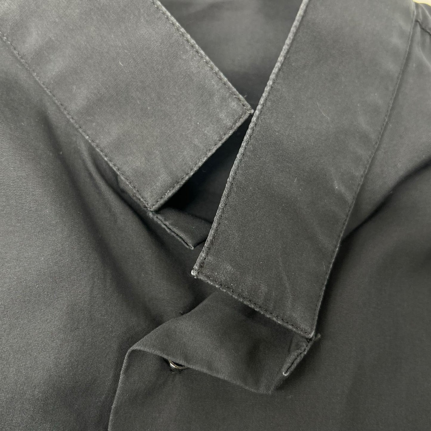 Dior HOMME Stand Collar Cotton Dress Shirt Dark Navy Size 37