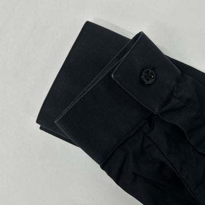 Dior HOMME Stand Collar Cotton Dress Shirt Dark Navy Size 37