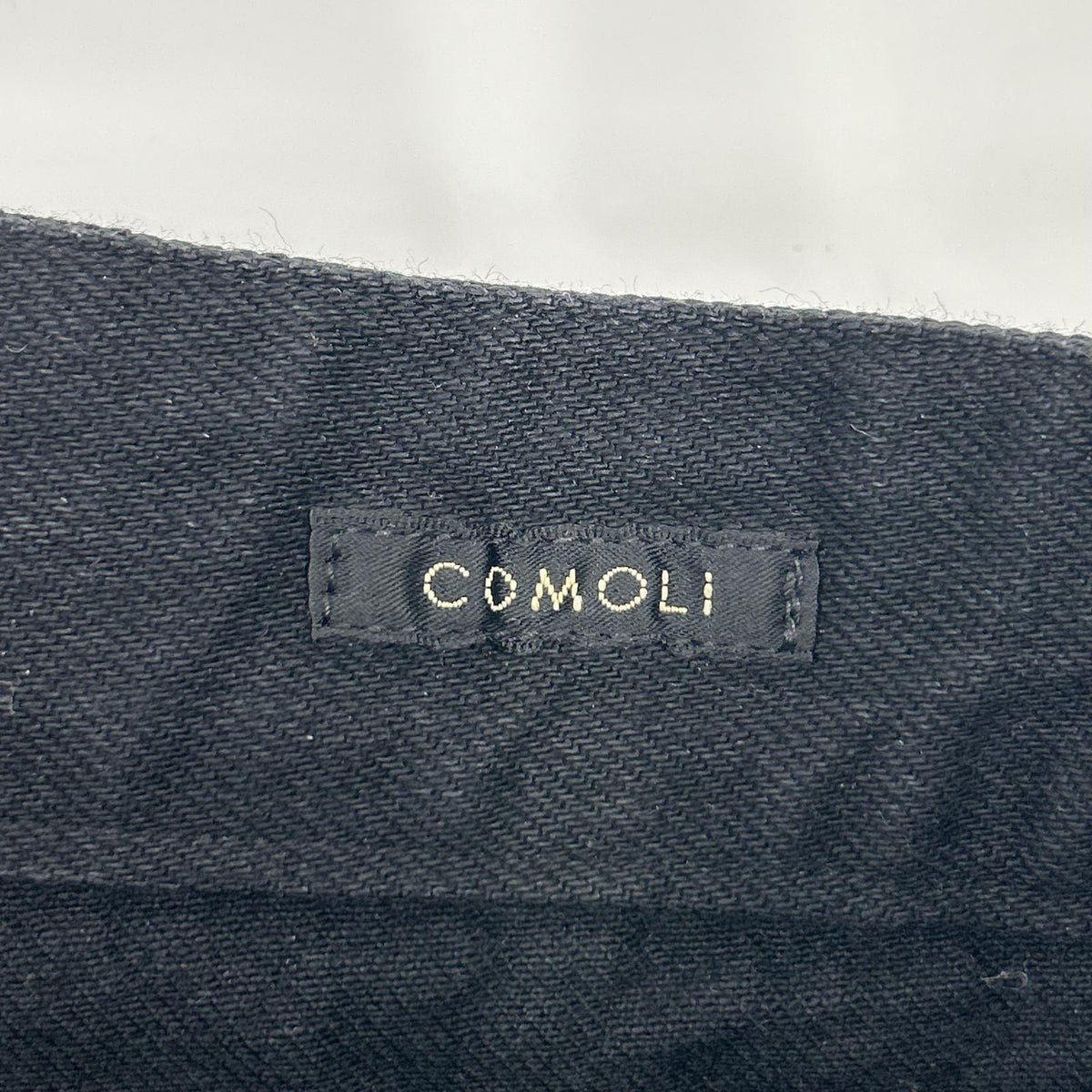 COMOLI 19AW Black Denim Belted Pants Cotton Size 1