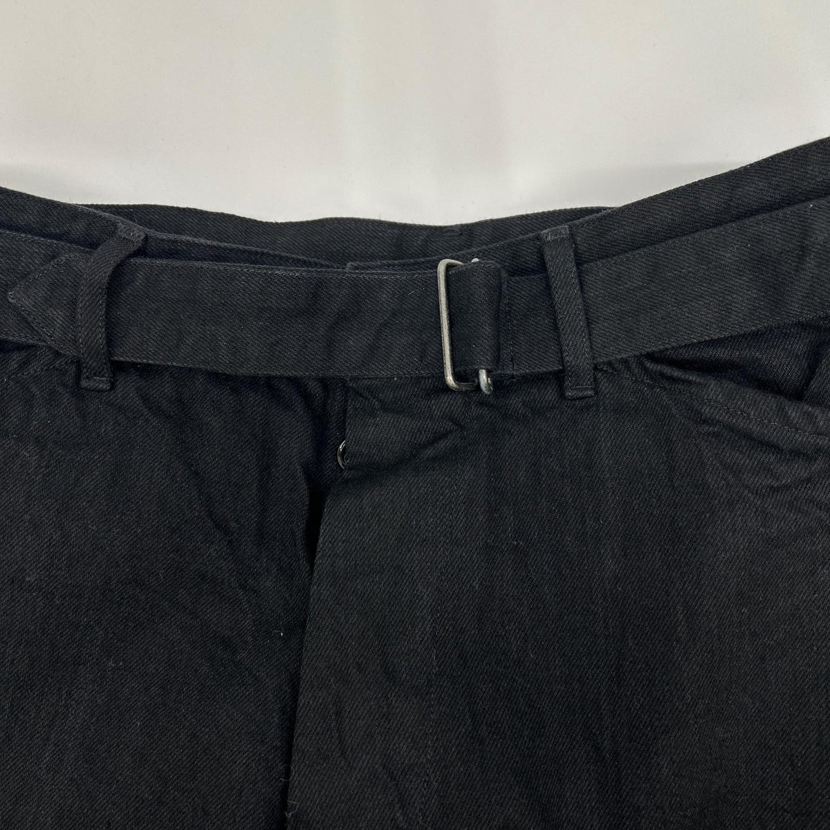 COMOLI 19AW Black Denim Belted Pants Cotton Size 1