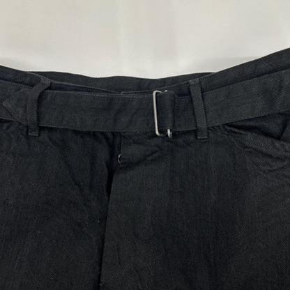 COMOLI 19AW Black Denim Belted Pants Cotton Size 1