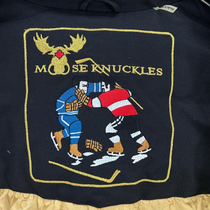 MOOSE KNUCKLES Stag Lake Parka Down Coat Black Size L