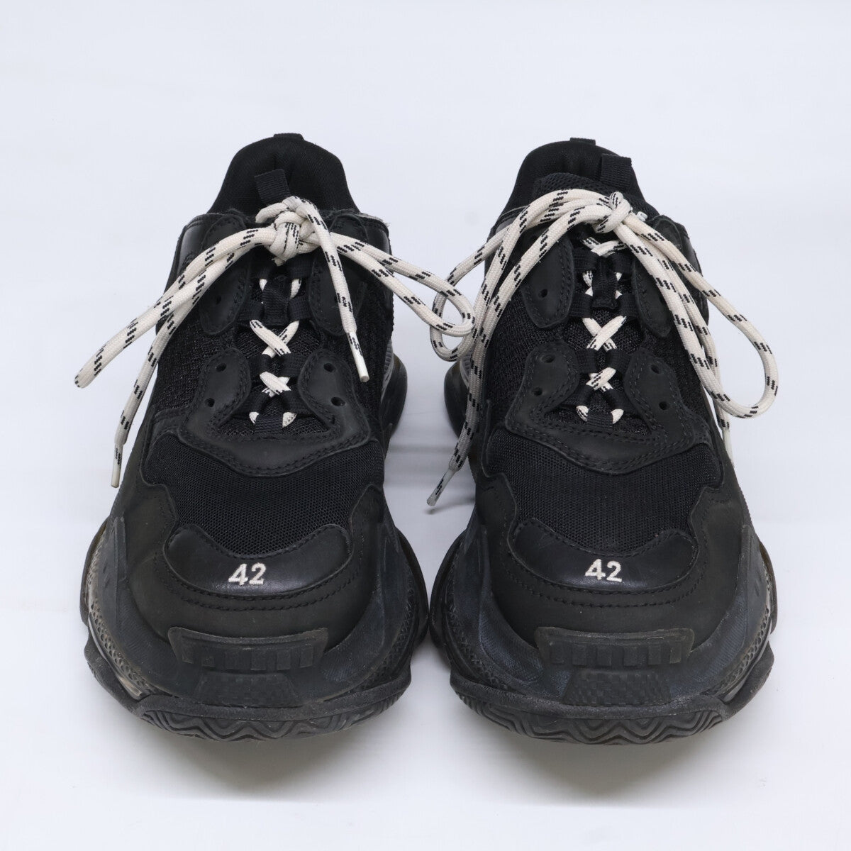 BALENCIAGA Triple S Dad Sneakers Black Size 27.5