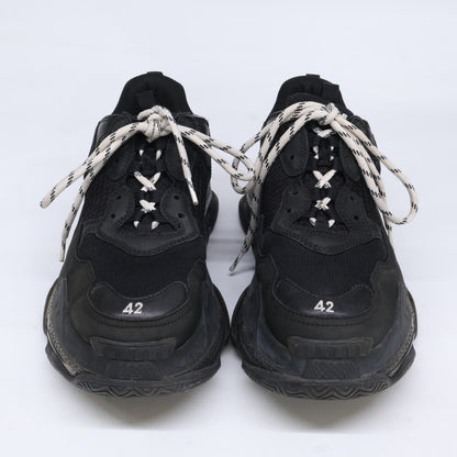 BALENCIAGA Triple S Dad Sneakers Black Size 27.5