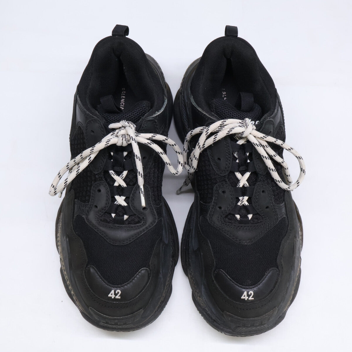 BALENCIAGA Triple S Dad Sneakers Black Size 27.5
