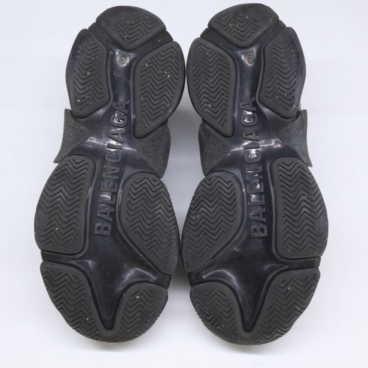 BALENCIAGA Triple S Dad Sneakers Black Size 27.5