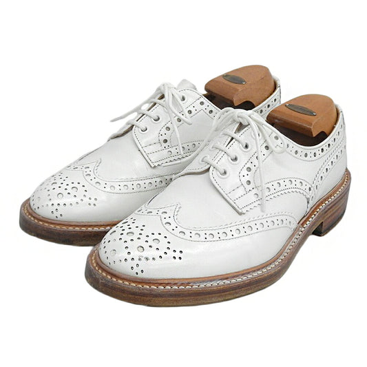 Tricker's Burton Leather Wingtip Shoes White Sneakers Size 6.5