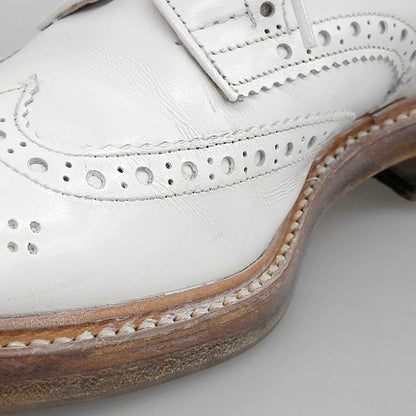 Tricker's Burton Leather Wingtip Shoes White Sneakers Size 6.5
