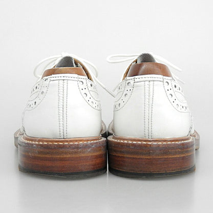 Tricker's Burton Leather Wingtip Shoes White Sneakers Size 6.5