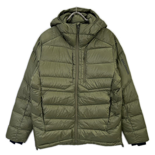 SALOMON Grapeleaf Elixir Ultra Down Jacket Khaki Size M